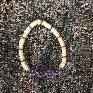 Purple flowers bracelet